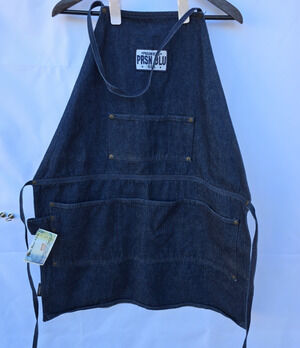 Vintage Prison Blues PRSN BLU Denim Work Apron Made In USA Inmate Made NWT